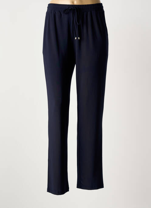 Pantalon droit stretch taille normale bleu GEISHA femme