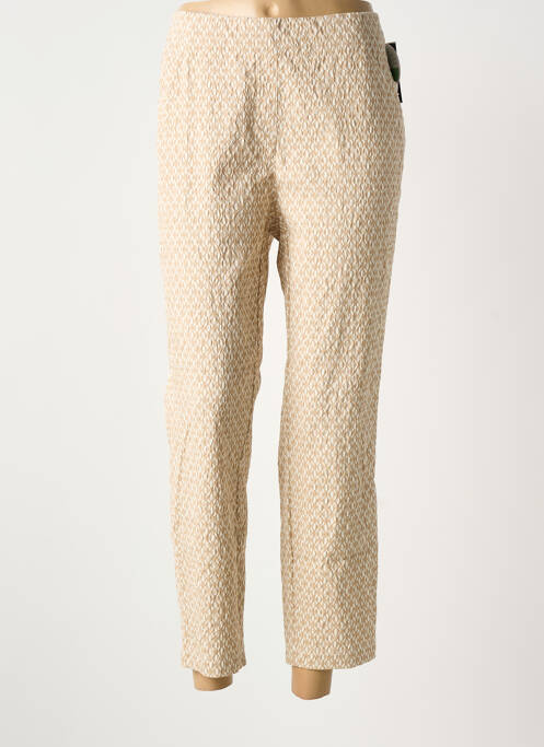 Pantalon 7/8 stretch taille normale beige ADELINA BY SCHEITER femme