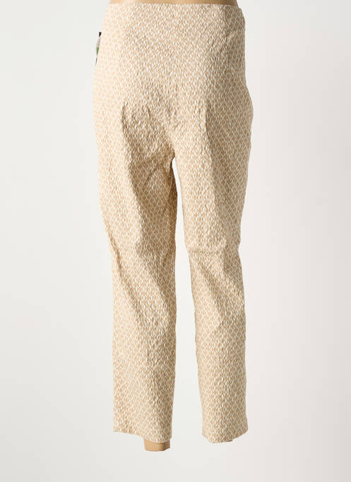 Pantalon 7/8 stretch taille normale beige ADELINA BY SCHEITER femme