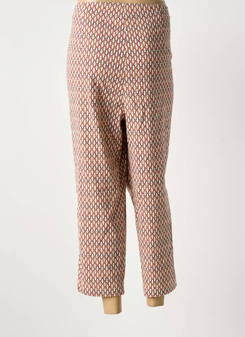 Pantalon 7/8 stretch taille normale beige ADELINA BY SCHEITER femme