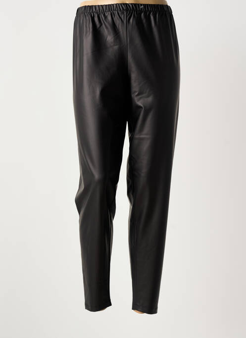 Legging tissage simili-cuir taille normale noir FRANCK ANNA femme