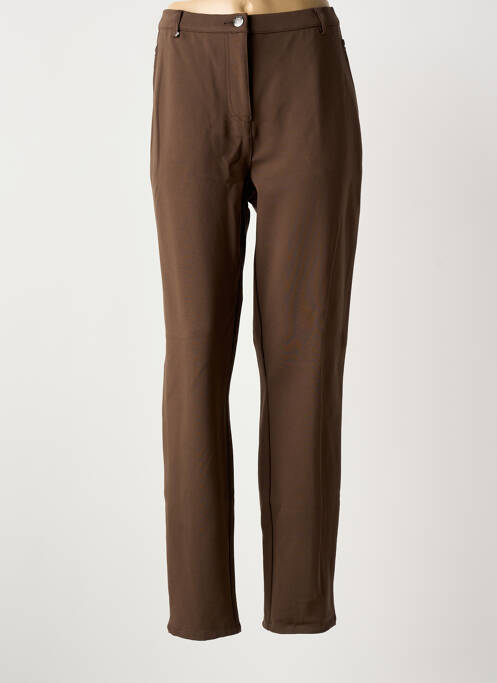 Pantalon droit marron BRANDTEX femme