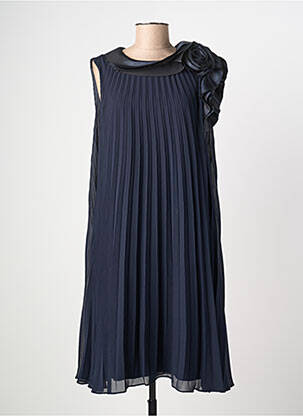 Robe mi-longue coupe fluide sans manche bleu JOSEPH RIBKOFF femme