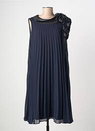 Robe mi-longue coupe fluide sans manche bleu JOSEPH RIBKOFF femme