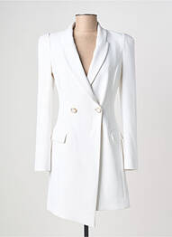 Manteau long epaulette sans capuche blanc ELISABETTA FRANCHI femme