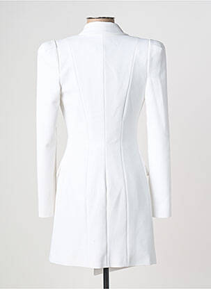 Manteau long epaulette sans capuche blanc ELISABETTA FRANCHI femme