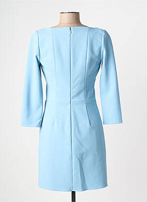 Robe courte fermeture zippée au dos manches longues bleu ELISABETTA FRANCHI femme