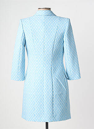 Manteau long coupe cintrée sans capuche bleu ELISABETTA FRANCHI femme
