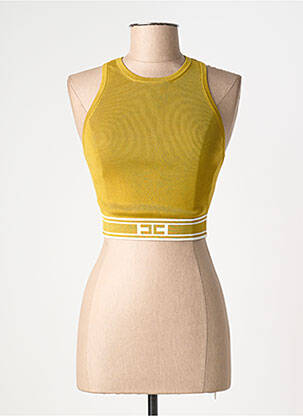 Top stretch sans manche vert ELISABETTA FRANCHI femme