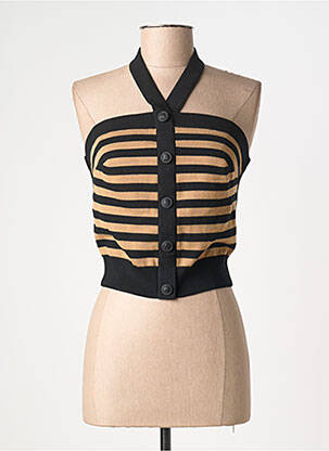Top stretch sans manche noir ELISABETTA FRANCHI femme