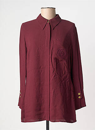 Chemisier tissage crêpe manches longues rouge ELISABETTA FRANCHI femme