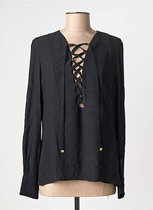 Blouse poignets boutonnés avec fente manches longues noir ELISABETTA FRANCHI femme