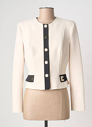 Veste chic fausses poches beige ELISABETTA FRANCHI femme