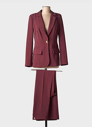 Ensemble pantalon fermeture boutonnée sur le devant rouge ELISABETTA FRANCHI femme
