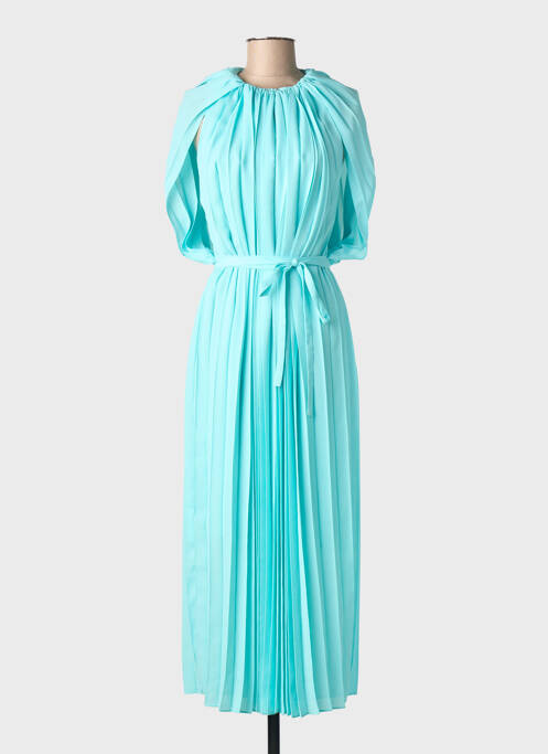 Robe longue manches courtes manches courtes bleu MEIMEIJ femme