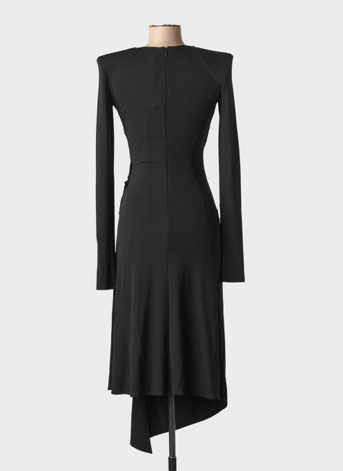 Robe mi-longue manches longues manches longues noir ELISABETTA FRANCHI femme
