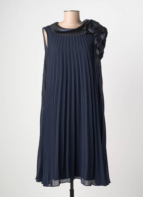 Robe mi-longue coupe fluide sans manche bleu JOSEPH RIBKOFF femme