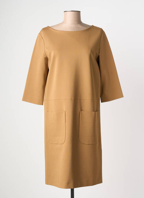 Robe courte manches 3/4 manches 3/4 marron MAXMARA femme