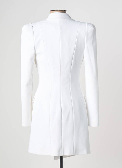 Manteau long epaulette sans capuche blanc ELISABETTA FRANCHI femme