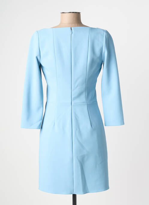 Robe courte fermeture zippée au dos manches longues bleu ELISABETTA FRANCHI femme