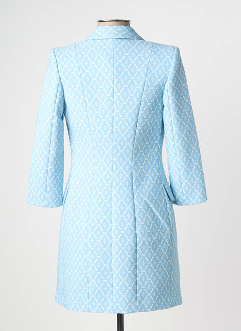 Manteau long coupe cintrée sans capuche bleu ELISABETTA FRANCHI femme