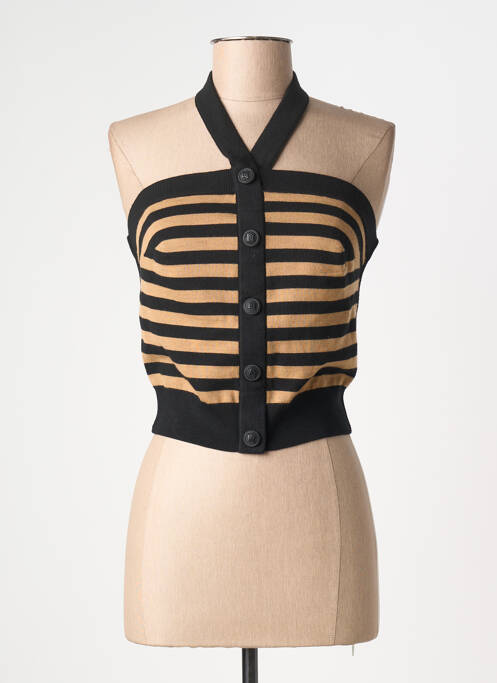 Top tissage jersey sans manche noir ELISABETTA FRANCHI femme
