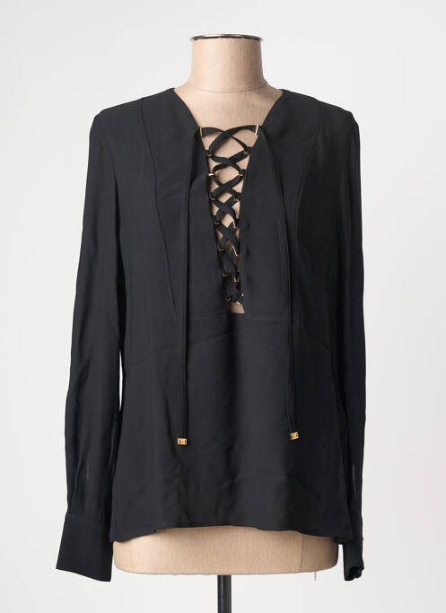 Blouse poignets boutonnés avec fente manches longues noir ELISABETTA FRANCHI femme