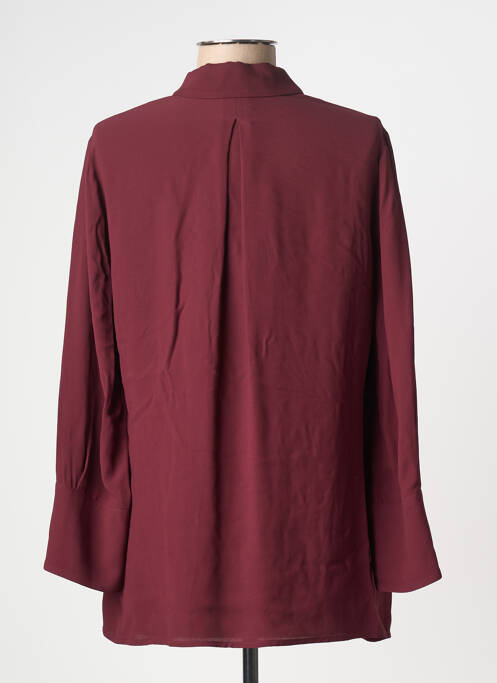 Chemisier tissage crêpe manches longues rouge ELISABETTA FRANCHI femme