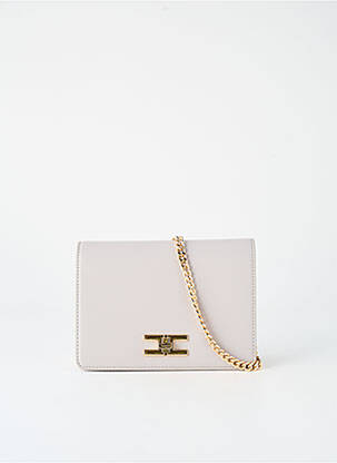 Sac cuir grainé forme rectangulaire gris ELISABETTA FRANCHI femme