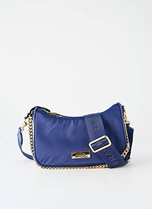 Sac coutures renforcées forme rectangulaire bleu ELISABETTA FRANCHI femme