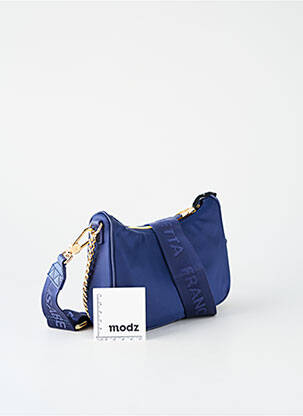 Sac coutures renforcées forme rectangulaire bleu ELISABETTA FRANCHI femme