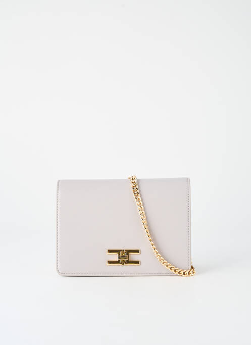 Sac cuir grainé forme rectangulaire gris ELISABETTA FRANCHI femme