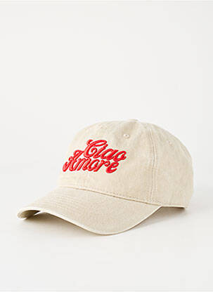 Casquette broderie beige SUI AVA femme
