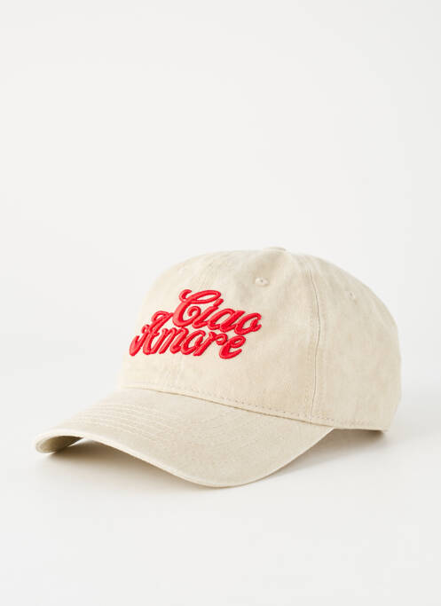 Casquette broderie beige SUI AVA femme