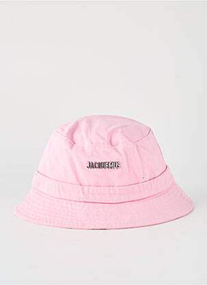 Chapeau bord-côtes rose JACQUEMUS femme