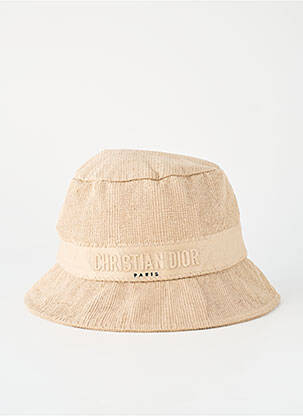 Chapeau bande anti-transpiration beige CHRISTIAN DIOR femme