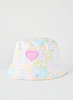 Chapeau tissage popeline rose CARE BEARS femme