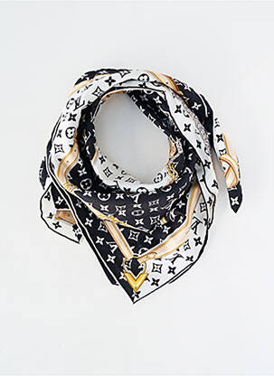 Foulard effet matière satinée noir LOUIS VUITTON femme