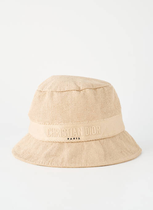 Chapeau bande anti-transpiration beige CHRISTIAN DIOR femme
