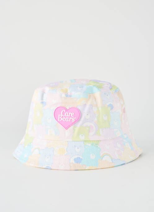 Chapeau tissage popeline rose CARE BEARS femme