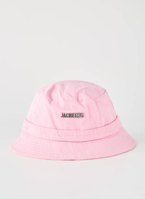 Chapeau tissage popeline rose JACQUEMUS femme