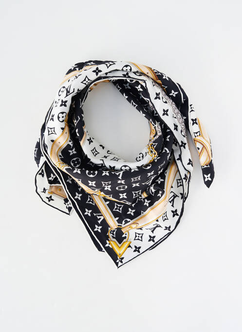 Foulard effet matière satinée noir LOUIS VUITTON femme