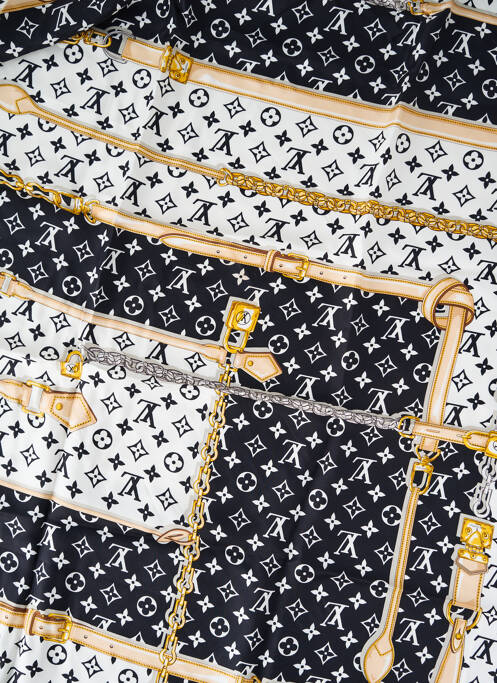 Foulard effet matière satinée noir LOUIS VUITTON femme