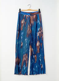 Pantalon large taille à pinces taille haute bleu NASTY GAL femme