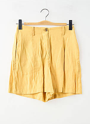 Short taille à pinces taille haute jaune CACHE CACHE femme