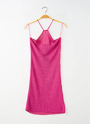 Robe courte coupe cintrée fines bretelles rose MANGO femme