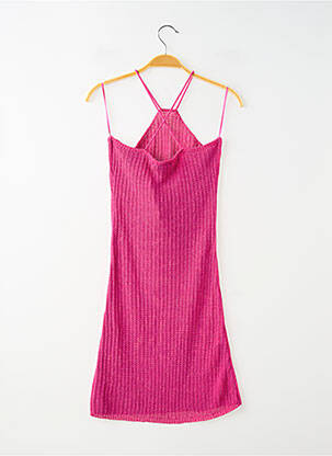 Robe courte coupe cintrée fines bretelles rose MANGO femme