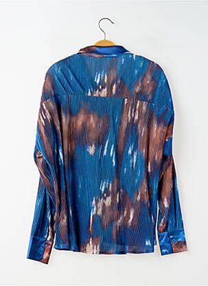Chemisier coupe fluide manches longues bleu NASTY GAL femme