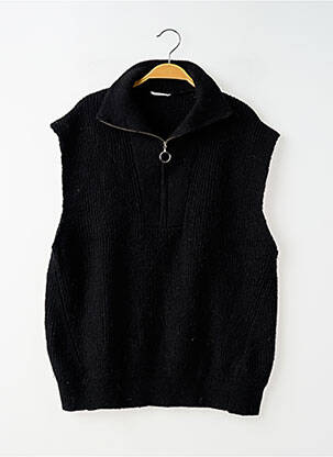 Pull stretch sans manche noir CACHE CACHE femme