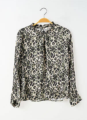 Blouse légère et transparente manches longues vert LA VIE PARIS femme